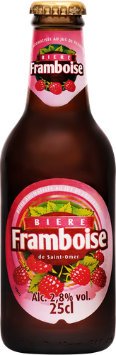Напиток пивной DE SAINT-OMER FRAMBOISE фильтрованный пастеризованный 2,8%, 0.25л, фото