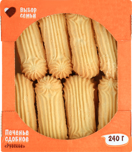 Печенье сдобное ВЫБОР СЕМЬИ Русское, 240г, детальное фото