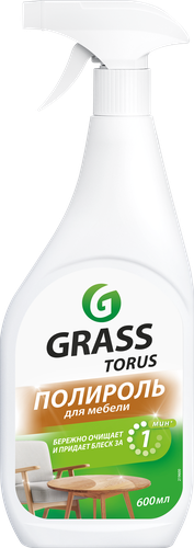 Очиститель полироль для мебели GRASS Torus, 600мл, крупный план
