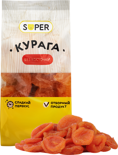 Курага SUPER без косточки, 200г, вид