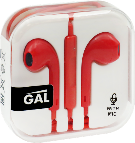Наушники GAL HM-060BL/-060RD с микрофоном, синие, красные, изображение