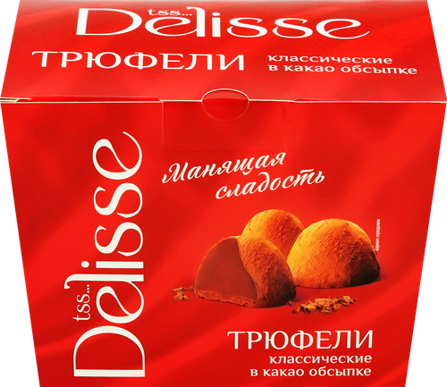 Конфеты DELISSE Трюфель классический в какао обсыпке, 175г, фотография