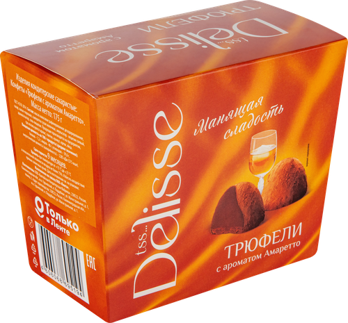 Конфеты DELISSE Трюфель с ароматом Амаретто, 175г, детальное фото