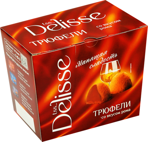 Конфеты DELISSE Трюфель со вкусом рома, 175г, детальное фото