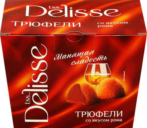 Конфеты DELISSE Трюфель со вкусом рома, 175г, картинка