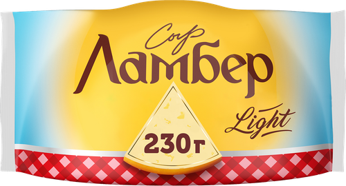 Сыр ЛАМБЕР Легкий 30%, без змж, 230г, изображение