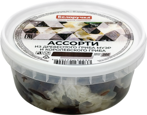 Ассорти грибное БЕЛОРУЧКА Древесные и Королевские грибы, 300г, фото
