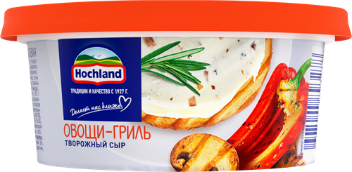 Сыр творожный HOCHLAND Овощи-гриль 60%, без змж, 140г, детальное фото