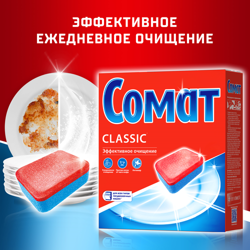 Таблетки для посудомоечной машины СОМАТ Классик, 140шт, картинка
