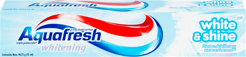 Зубная паста AQUAFRESH White&shine Сияющая белизна, 75мл, крупный план