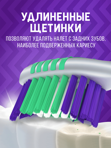 Зубная щетка COLGATE Зиг Заг многофункциональная, средней жесткости, 2+1, 3шт, вид