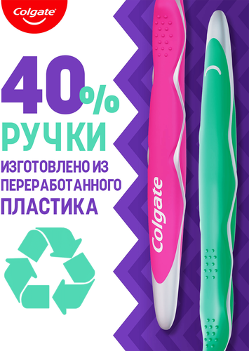 Зубная щетка COLGATE Зиг Заг многофункциональная, средней жесткости, 2+1, 3шт, фотография