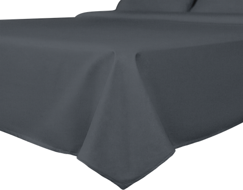 Простыня HOMECLUB 220x240см, серая, поплин, Арт. HCP/S2224/Д1, детальное фото