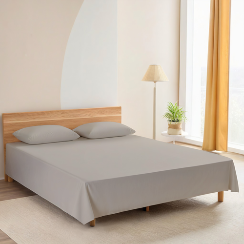Простыня HOMECLUB 220x260см, бежевая, поплин, Арт. HCP/S2226/Д2, изображение