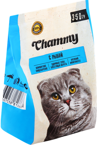 Корм сухой для кошек CHAMMY с рыбой, 350г, фото