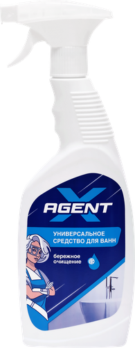 Средство для чистки ванн AGENT X универсал, 600мл, изображение