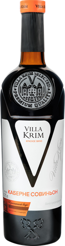 Вино VILLA KRIM Каберне Совиньон красное сухое, 0.75л, фото