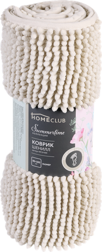 Коврик для ванной HOMECLUB Warm Grey 80x100см, шенилл, Арт. WF19-009, картинка