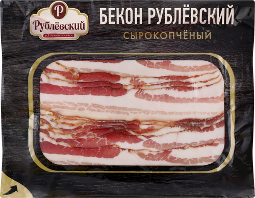 Бекон сырокопченый РУБЛЁВСКИЙ, нарезка, 150г, вид