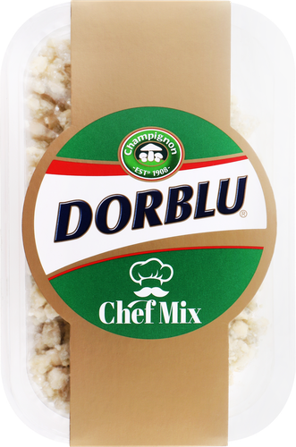 Сыр DORBLU Шеф микс с голубой плесенью 56%, без змж, 100г, крупный план