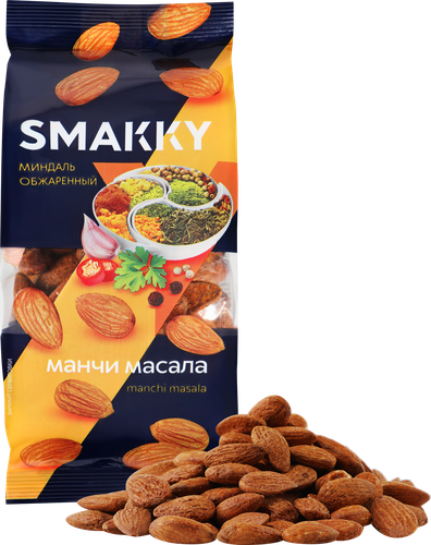 Миндаль SMAKKY жареный, манчи масала, 150г, фотография