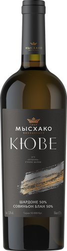 Вино МЫСХАКО Шардоне Совиньон Блан Кюве белое сухое, 0.75л, детальное фото