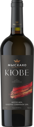 Вино МЫСХАКО Мерло Каберне Совиньон Кюве красное сухое, 0.75л, картинка