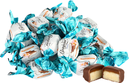 Конфеты KONTI Bonjour coconut, весовые, крупный план