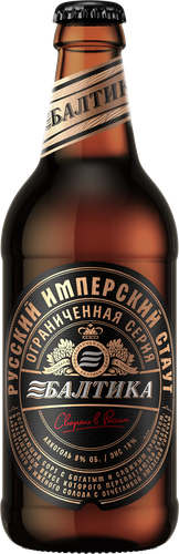 Пиво темное БАЛТИКА Русский Имперский Стаут нефильтрованное пастеризованное 8%, 0.44л, детальное фото