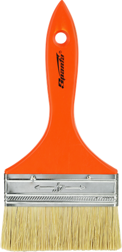 Кисть плоская SPARTA Slimline 4" (100мм), с натуральной щетиной и деревянной ручкой, Арт. 824455, крупный план