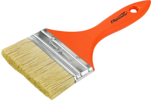 Кисть плоская SPARTA Slimline 4" (100мм), с натуральной щетиной и деревянной ручкой, Арт. 824455, крупный план
