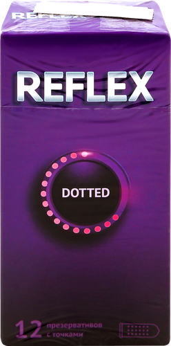 Презервативы REFLEX Dotted в смазке, 12шт, крупный план