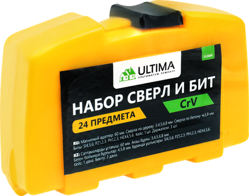 Набор сверл и бит ULTIMA 24 предмета, Арт. 113600, картинка