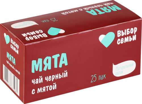 Чай черный ВЫБОР СЕМЬИ с мятой, 25пак, картинка