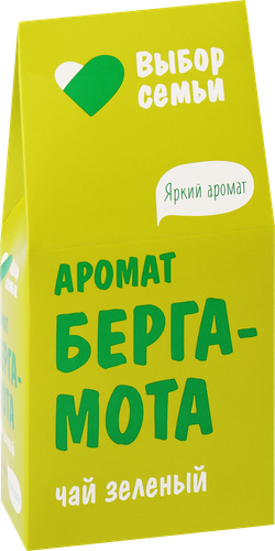Чай зеленый ВЫБОР СЕМЬИ с ароматом бергамота, 50г, детальное фото