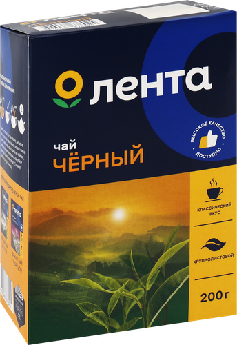 Чай черный ЛЕНТА крупнолистовой, 200г, фотография
