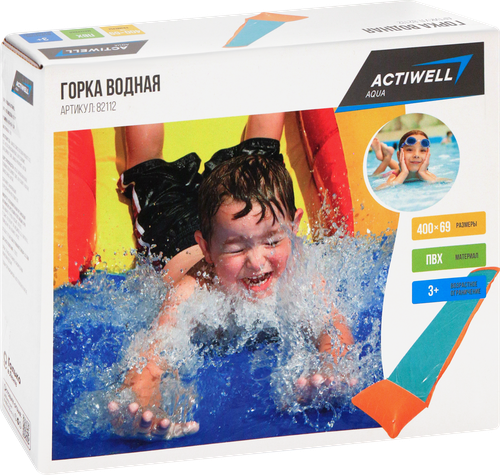 Горка водная для скольжения ACTIWELL AQUA 400х69х1см, Арт. 82112, картинка