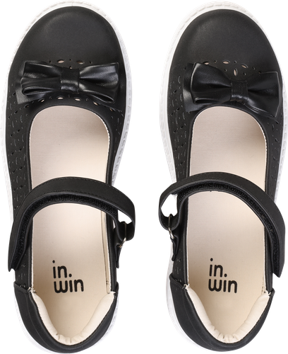 Туфли для девочки INWIN Kids, черные, Арт. BC34037, изображение
