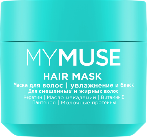 Маска для волос MY MUSE Бессульфатная укрепляющая, 300мл, детальное фото