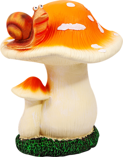 Фигура садовая GIARDINO CLUB Грибы с улиткой 23х23х28см, Арт. GD24021, картинка