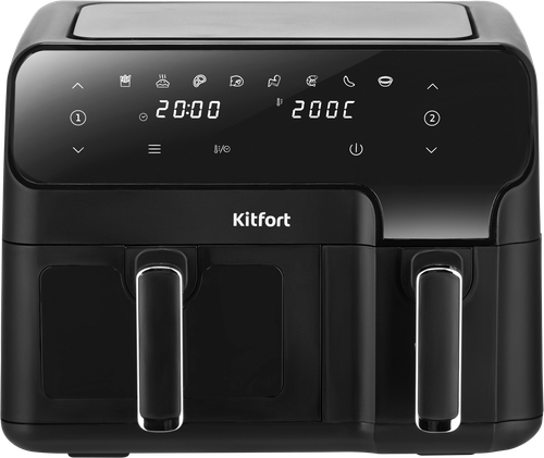 Аэрогриль KITFORT 2700Вт, 9л (5.5 + 3.5л), 8 программ, изображение