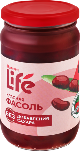 Фасоль ЛЕНТА LIFE без добавления сахара, 350г, крупный план