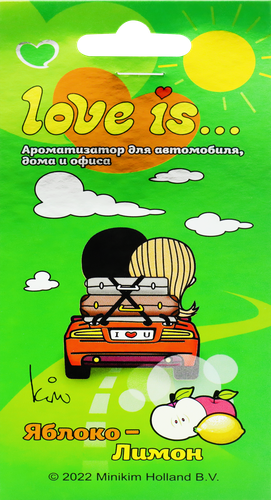 Ароматизатор воздуха подвесной MIODORE Love Is... Яблоко-лимон/Шоколад-дыня, Арт. LIK0010/LIK0016, фото