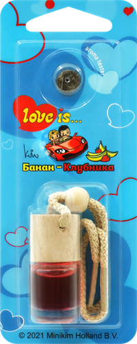 Ароматизатор воздуха подвесной MIODORE Love Is... Банан-клубника/Ананас-апельсин, Арт. ARLV-1/ARLV-2, фото