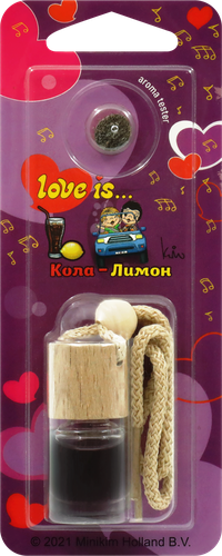 Ароматизатор воздуха подвесной MIODORE Love Is… Вишня-лимон/Кола-лимон, Арт. ARLV-3/ARLV-6, крупный план
