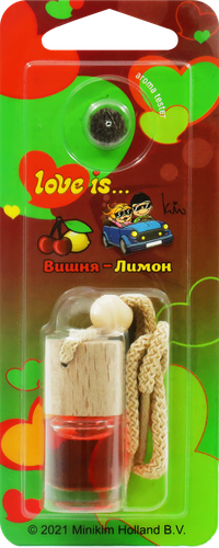 Ароматизатор воздуха подвесной MIODORE Love Is… Вишня-лимон/Кола-лимон, Арт. ARLV-3/ARLV-6, фотография