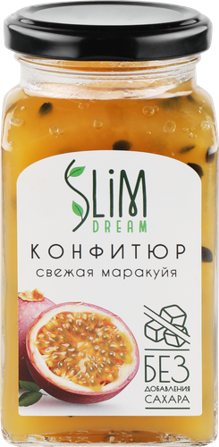 Конфитюр SLIMDREAM Свежая маракуйя, без сахара, 300г, крупный план