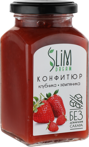 Конфитюр SLIMDREAM Клубника-земляника, без сахара, 300г, вид