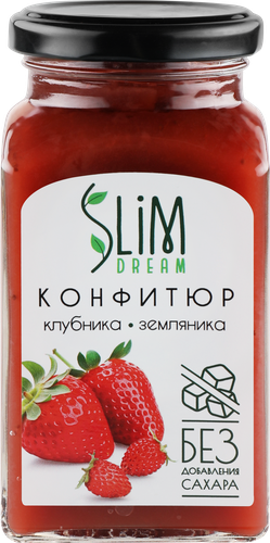 Конфитюр SLIMDREAM Клубника-земляника, без сахара, 300г, вид