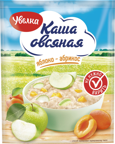 Каша овсяная УВЕЛКА Яблоко-абрикос, 35г, картинка